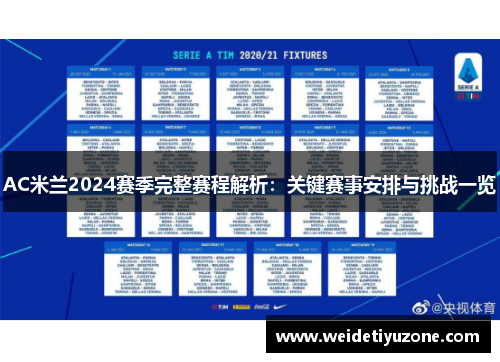 AC米兰2024赛季完整赛程解析：关键赛事安排与挑战一览